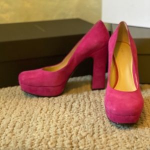 Nine West Pink Suede Pumps